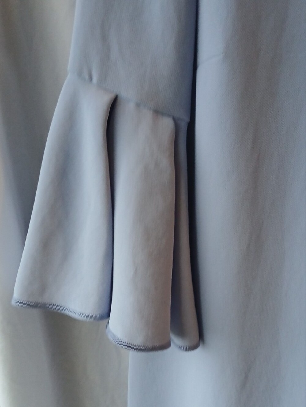 Sara Campbell Pale Blue Bell Sleeve Shift Dress - Picture 3 of 4